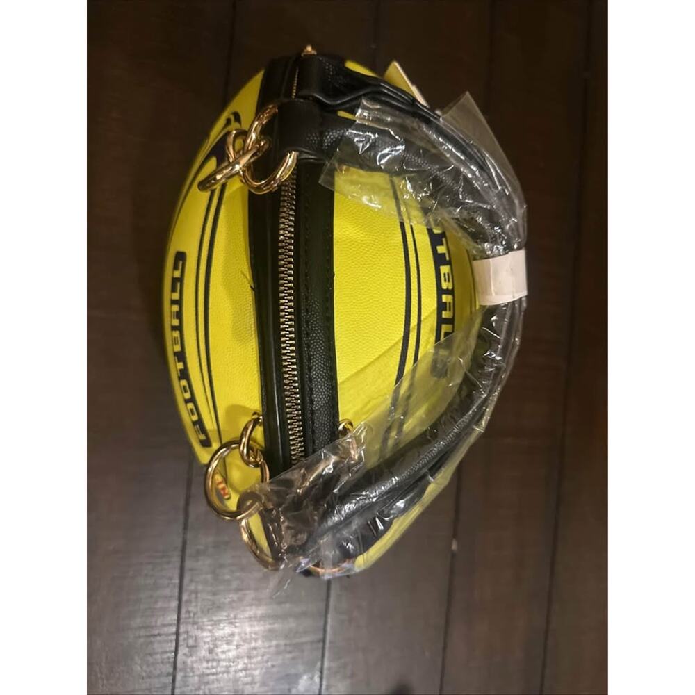 Football Shaped Purse with Strap - Yellow NFL Design - New with Tags